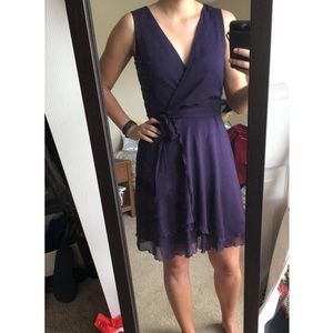 Banana Republic Purple faux wrap dress